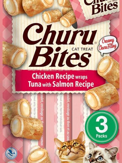 CHURU CAT BITES ATUN CON SALMON 3*10 GR 12