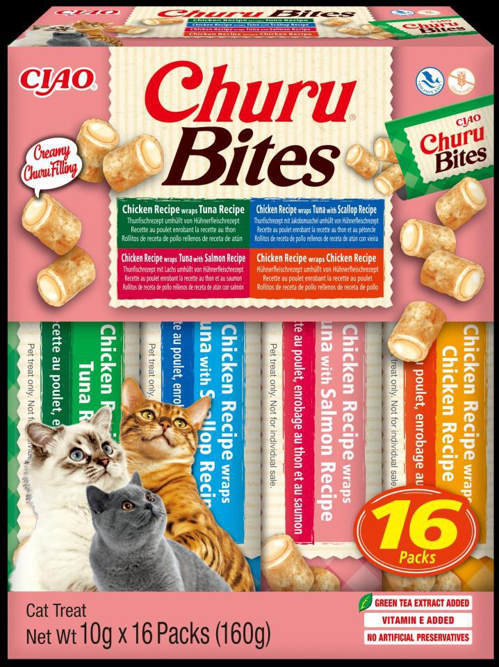 CHURU CAT BITES VARIEDADES 16 UNIDADES 1 CHURU CAT BITES VARIEDADES 16*10 GR