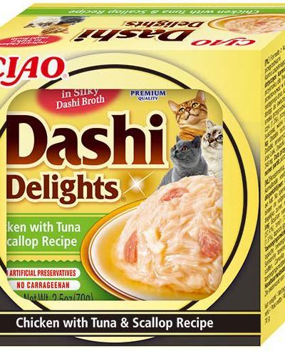 CHURU CAT DASHI POLLO CON ATUN Y VIEIRA 70 GR  6 