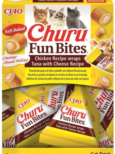CHURU CAT FUN BITES ATUN CON QUESO PACK 8*12 GR 