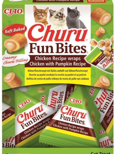 CHURU CAT FUN BITES POLLO CALABAZA PACK 8*12 GR 