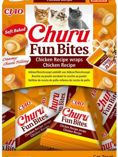 CHURU CAT FUN BITES POLLO PACK 8*12 GR 
