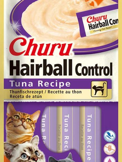 CHURU CAT HAIRBALL RECETA ATUN 4*14GR  12 