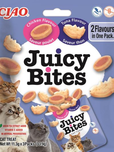 CHURU CAT JUICY BITES POLLO Y ATUN 3*11 GR  6 