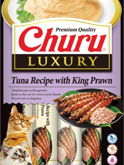 CHURU CAT LUXURY ATUN CON LANGOSTINOS 4*14GR  12 