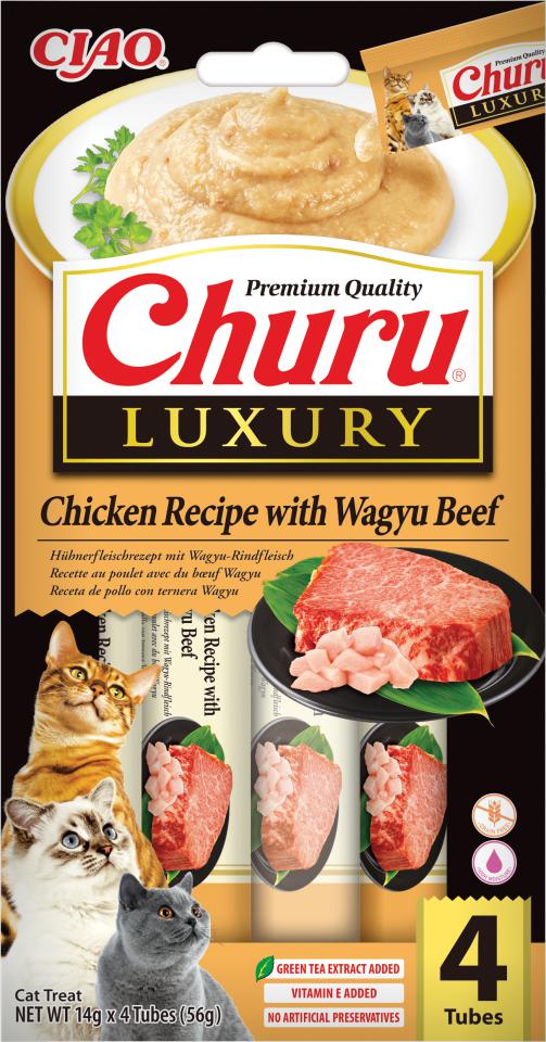 CHURU CAT LUXURY POLLO CON WAGYU 4*14GR 12