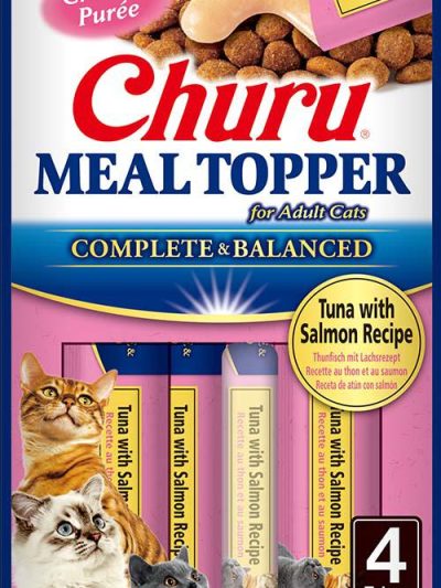 CHURU CAT MEAL TOPPER ATUN Y SALMON 4*14GR  12 