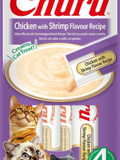 CHURU CAT POLLO CON GAMBA 4*14GR  12 