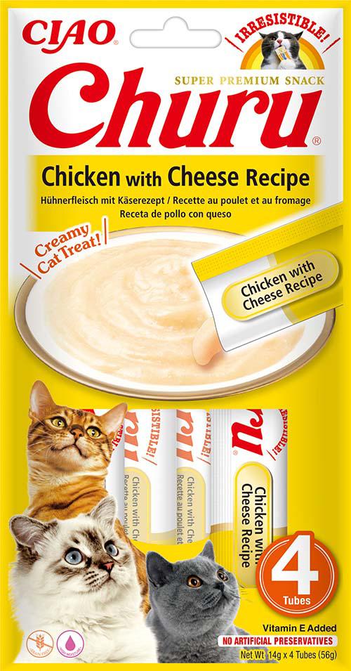 CHURU CAT POLLO CON QUESO 14GR 1 CHURU CAT POLLO CON QUESO 4*14GR 12