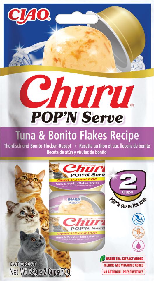CHURU CAT POP'N SERVE ATÚN Y BONITO 2 UNIDADES 1 CHURU CAT POP'N SERVE ATUN Y BONITO 2*35 GR 6