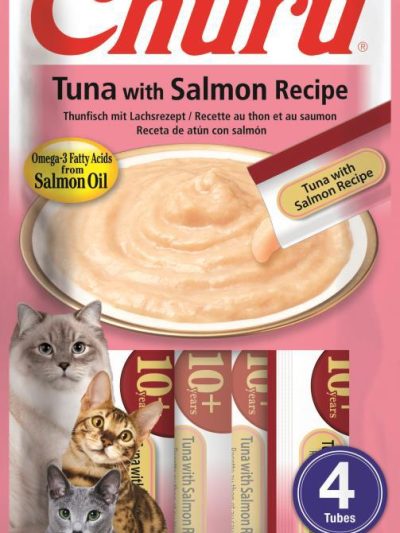 CHURU CAT SENIOR ATUN CON SALMON 4*14GR  12 