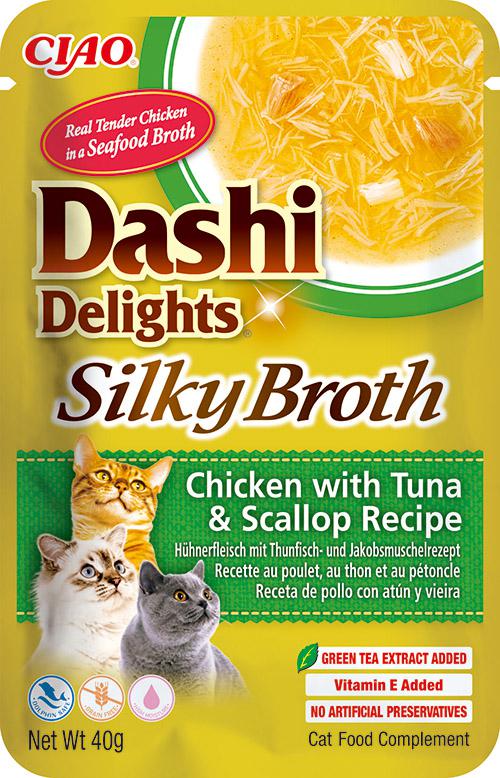 CHURU CAT SILKY BROTH POLLO, ATÚN Y VIEIRA 40GR 1 CHURU CAT SILKY BROTH POLLO-ATUN-VIEIRA 40GR 12