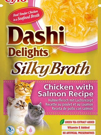 CHURU CAT SILKY BROTH POLLO-SALMON 40GR  12 