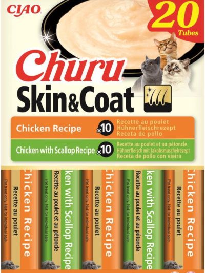 CHURU CAT SKIN&COAT VARIEDADES POLLO 20*15GR