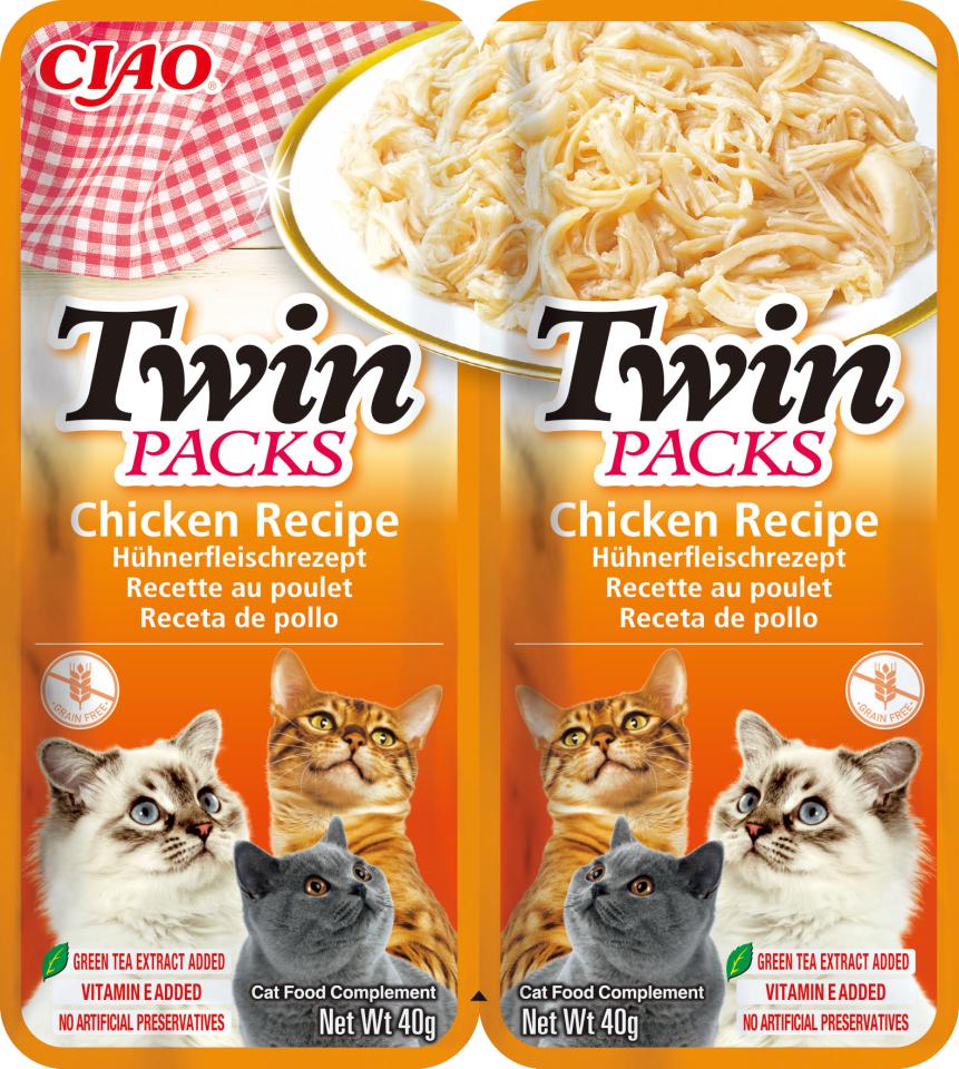 CHURU CAT TWIN PACK CALDO POLLO 2 UNIDADES 1 CHURU CAT TWIN PACK CALDO POLLO 2*40GR 12