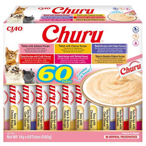 CHURU CAT VARIEDADES ATÚN 60 UNIDADES 1 CHURU CAT VARIEDADES ATUN 60*14GR