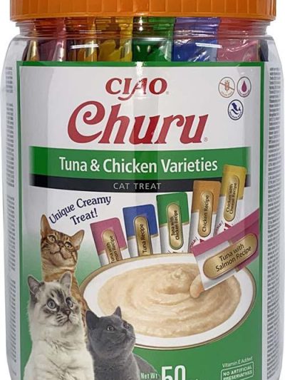CHURU CAT VARIEDADES ATUN Y POLLO 50*14GR