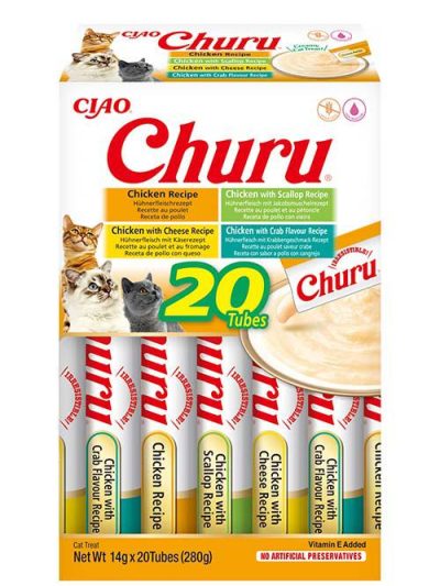 CHURU CAT VARIEDADES POLLO 20*14GR