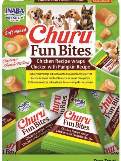 CHURU DOG FUN BITES POLLO-CALABAZA 8 PACKS*12GR