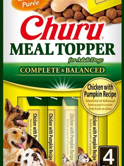 CHURU DOG MEAL TOPPER POLLO-CALABAZA  4*14GR  12 