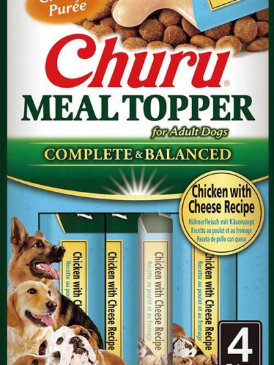 CHURU DOG MEAL TOPPER POLLO-QUESO  4*14GR  12 
