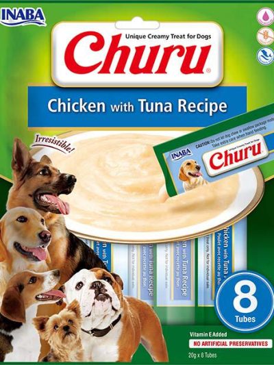 CHURU DOG POLLO-ATUN 8*20GR 8