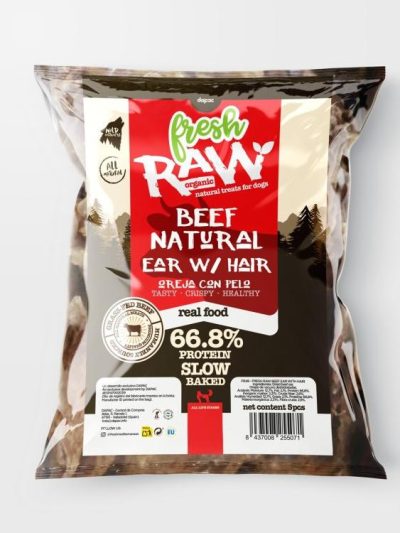 FRESH RAW OREJA TERNERA C/PELO  5un