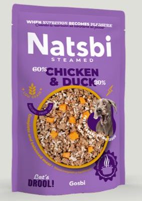NATSBI DOG STEAMED CHIC&DUCK   200g