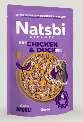 NATSBI DOG STEAMED CHICKEN & DUCK 200g 1 NATSBI DOG STEAMED CHIC&DUCK 200g