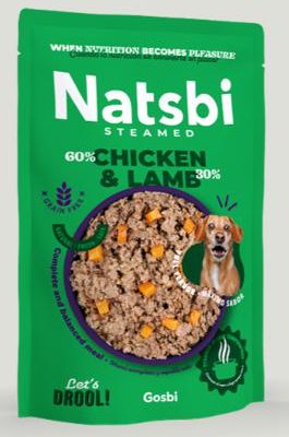 NATSBI DOG STEAMED CHIC&LAMB  200g