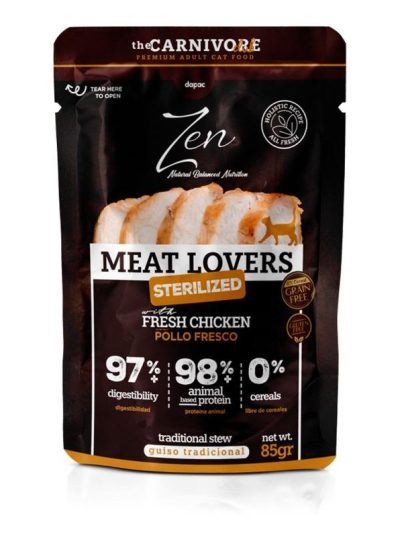 ZEN CAT POUCHES STERILIZED POLLO 85g*12