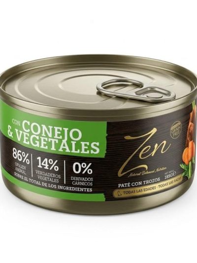 ZEN DOG MINI  paté conejo y vegetales  185g