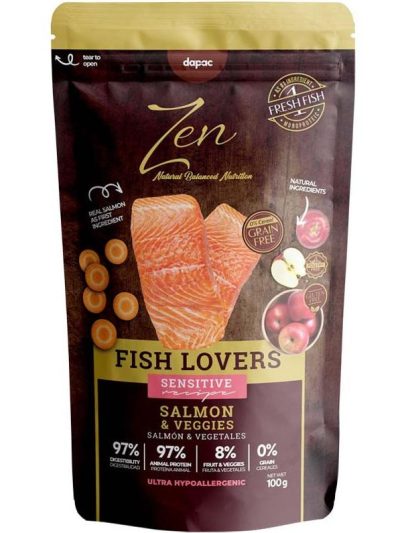 ZEN DOG POUCHES FISH LOVERS SALMON 100g*12