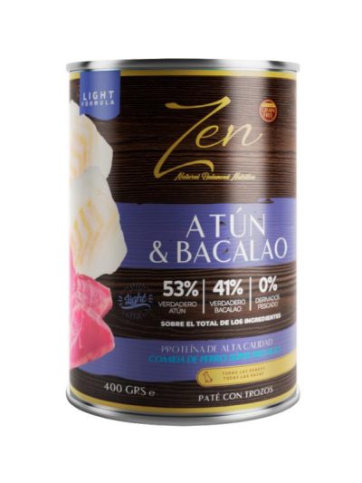 ZEN DOG paté bacalao y atún  400g * FL