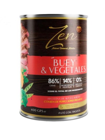 ZEN DOG paté buey y vegetales  400g