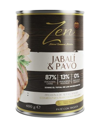 ZEN DOG paté jabalí y pavo 400g