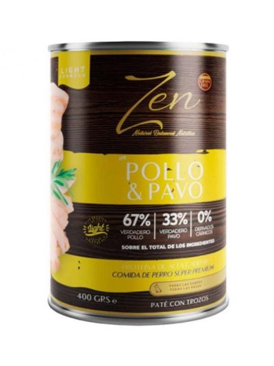 ZEN DOG paté pollo y pavo 400g * FL