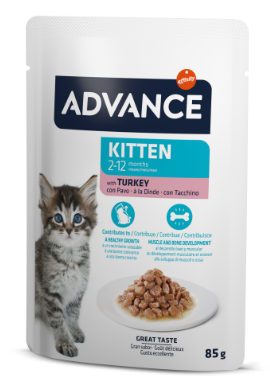 ADVANCE CAT WET KITTEN TURKEY 85GR