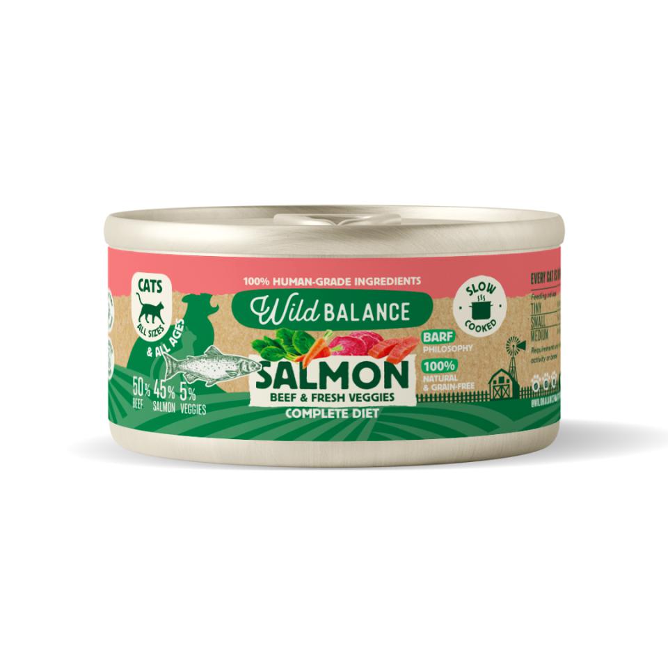 GATOS LATA FILOSOFÍA BARF SALMÓN 120GR 1 GATOS LATA FIL BARF SALMON 120 GR