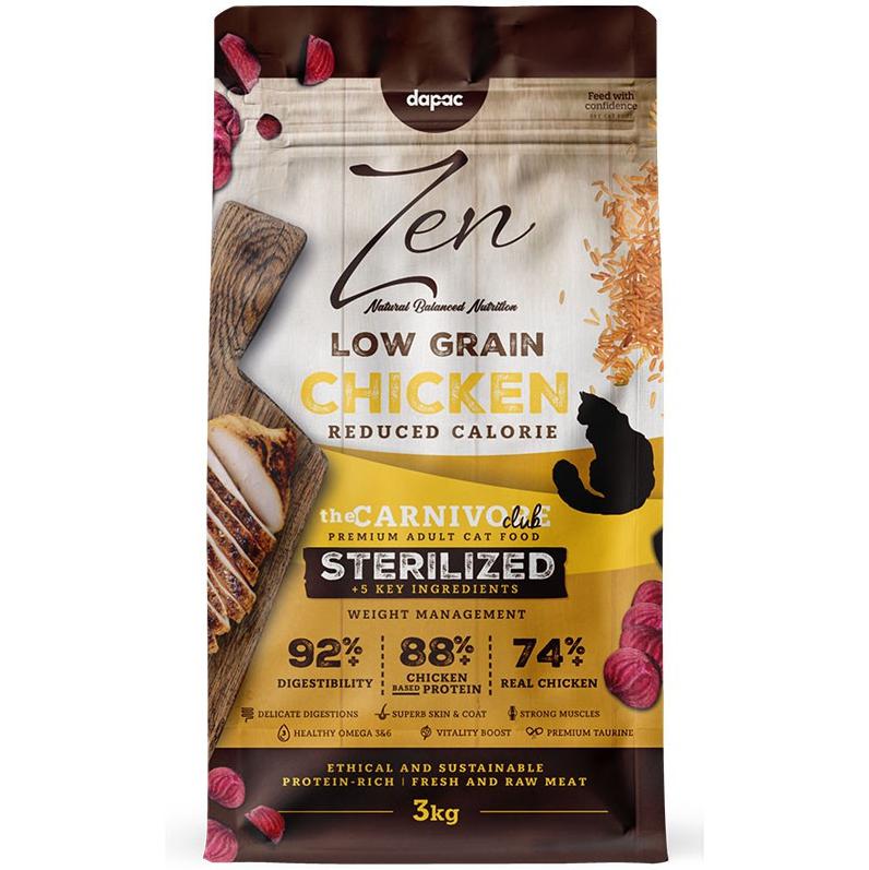 ZEN CAT LOW GRAIN STERILIZED CHICKEN 3KG 1 ZEN CAT LOW GRAIN STERILIZED CHICKEN 3kg 25 90