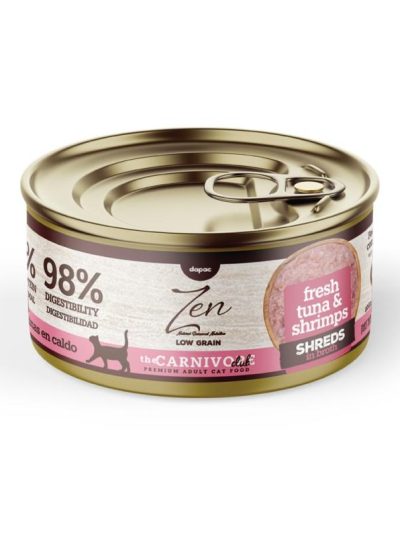 ZEN CAT SHREDS laminas atún y gambas guiso 70gr