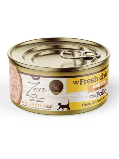 ZEN CAT SHREDS laminas pollo en salsa 70gr