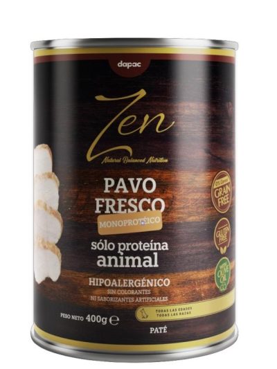 ZEN DOG PATÉ PAVO FRESCO MONOPROTEICO 400gr