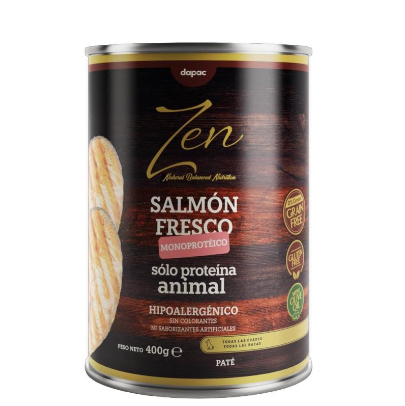 ZEN DOG PATÉ SALMÓN FRESCO MONOPROTEICO 400GR 1 ZEN DOG PATÉ SALMON FRESCO MONOPROTEICO 400gr