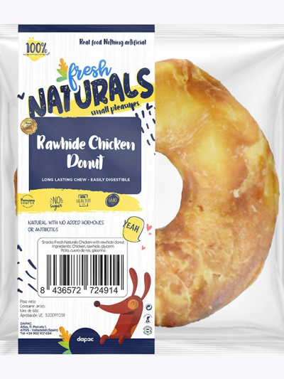 FRESH NATURAL RAWHIDE DONUT POLLO