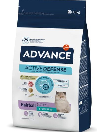 ADVANCE CAT STERILIZED-HAIRBALL C&R 1 5 KG 16 99