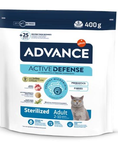 ADVANCE CAT STERILIZED TURKEY 400 GR 4 49