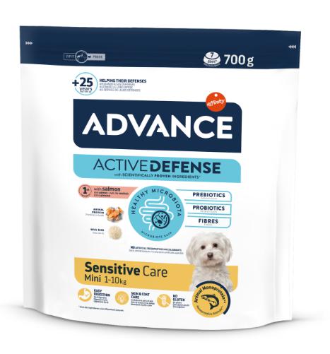 ADVANCE SENSITIVE CARE ADULT MINI SALMÓN & ARROZ 700GR 1 ADVANCE MINI SENSITIVE S&R 700 GR 5 99*NEW