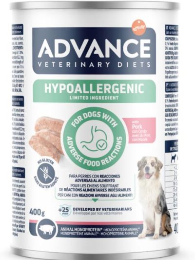 AVET DOG WET HYPO PORK MED/MAX 400 GR*6