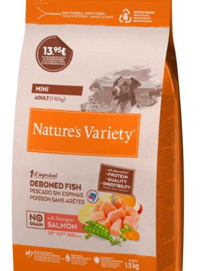 NVD NG MINI ADULT SALMON 1 5 KG 13 95